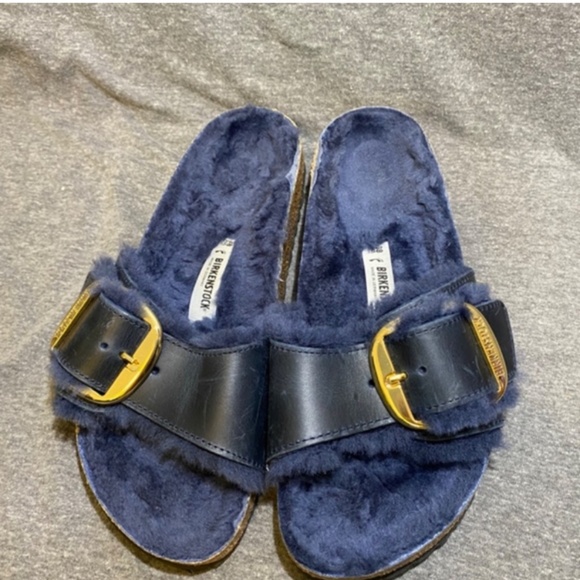 Birkenstock Big Buckle Madrid Sandals Shearling - Picture 9 of 15